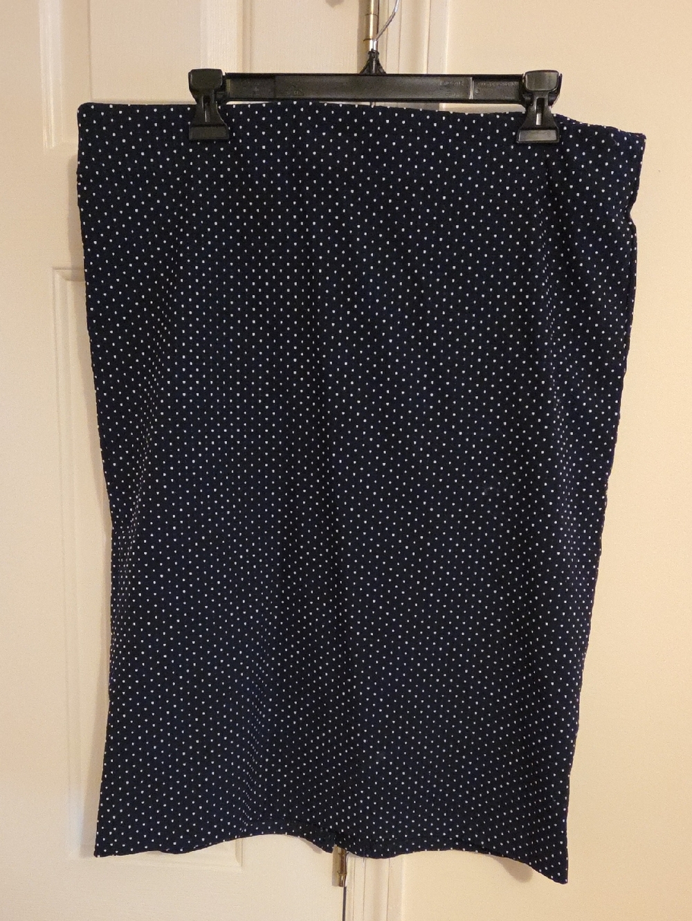 Beige by eci Navy Polka Dot Pencil Skirt